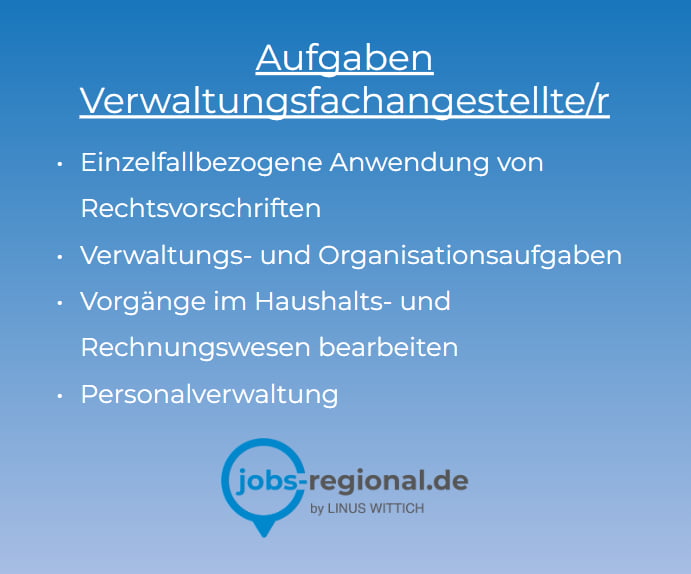 Aufgaben - Ausbildungsberuf Verwaltungsfachangestellter