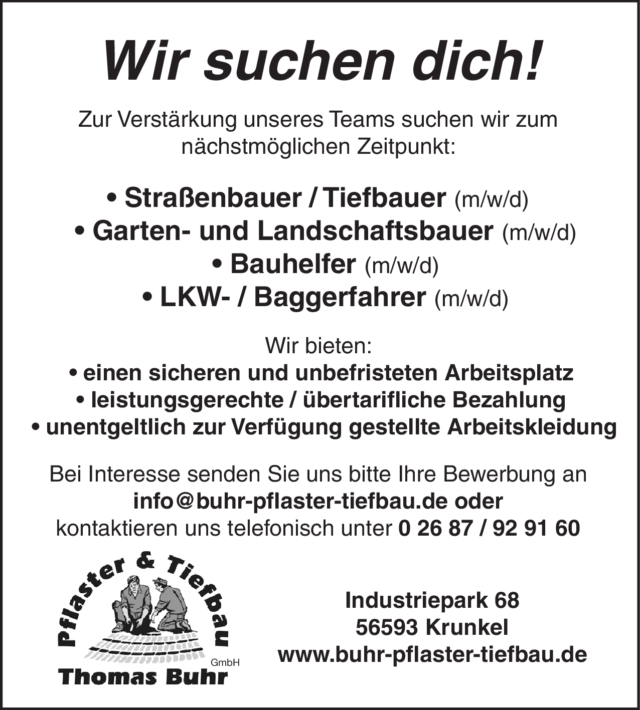 Straßenbauer / Tiefbauer (m/w/d)