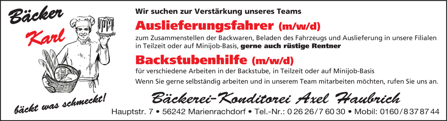 Auslieferungsfahrer (m/w/d)