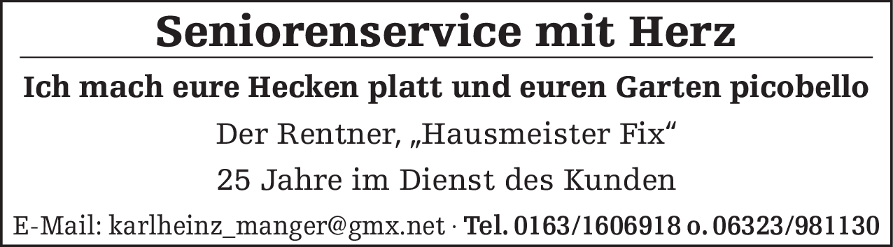 Gartenhelfer (m/w/d)