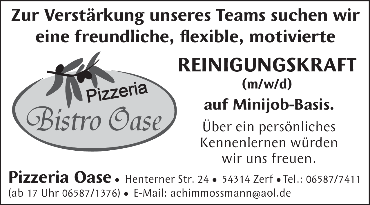 Reinigungskraft (m/w/d)