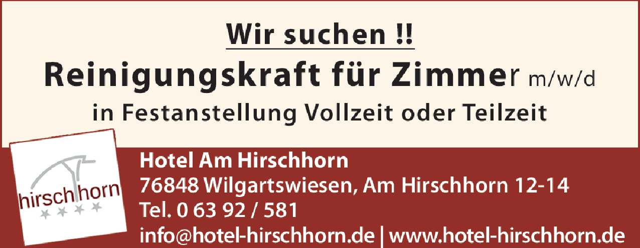 Reinigungskraft für Zimmer (m/w/d)