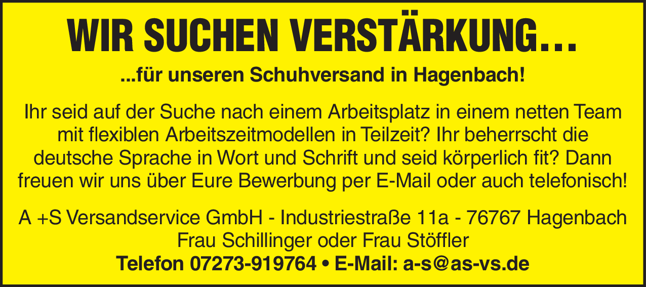 Mitarbeiter im Schuhversand (m/w/d)