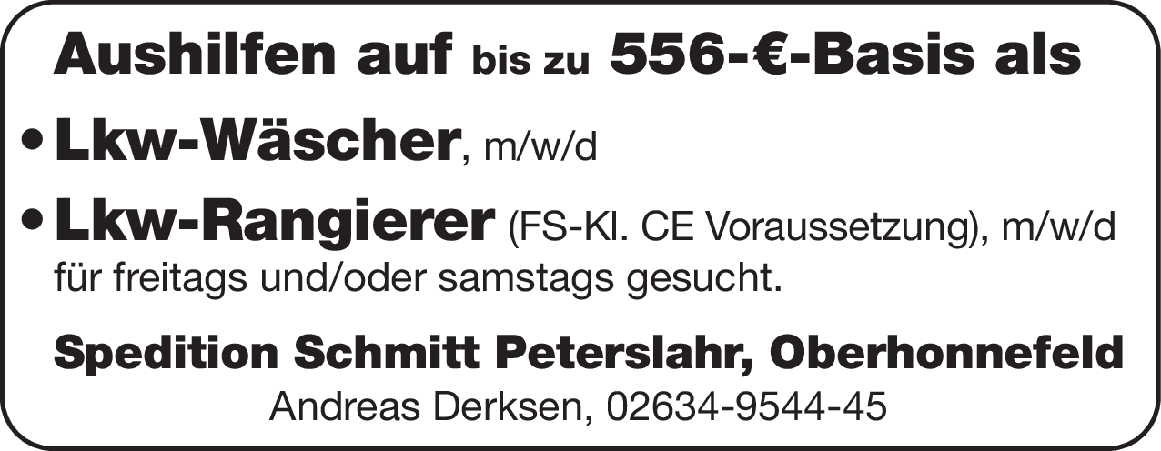 Lkw-Wäscher (m/w/d)