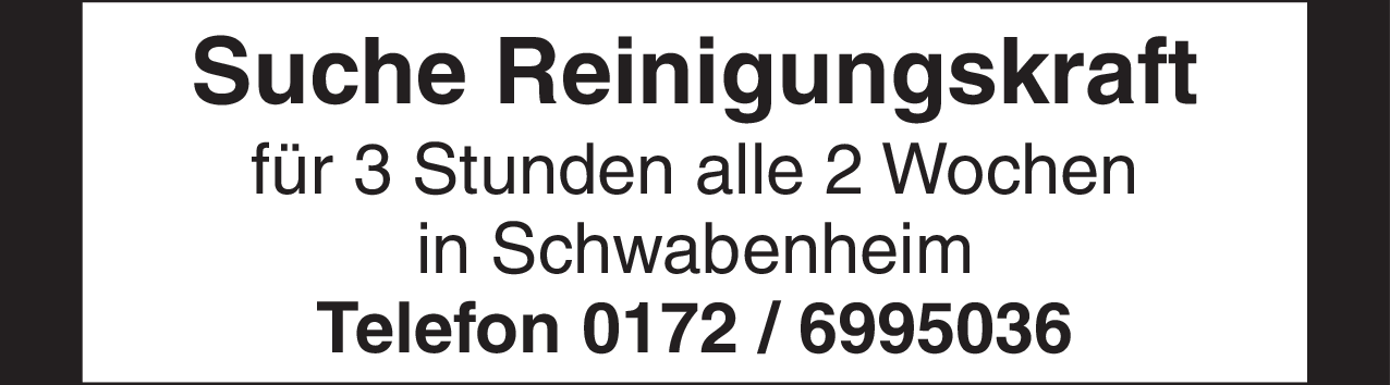 Reinigungskraft