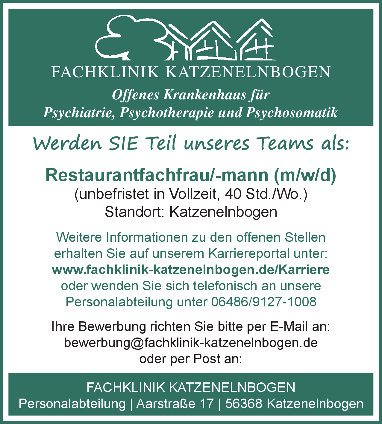 Restaurantfachfrau/-mann (m/w/d)