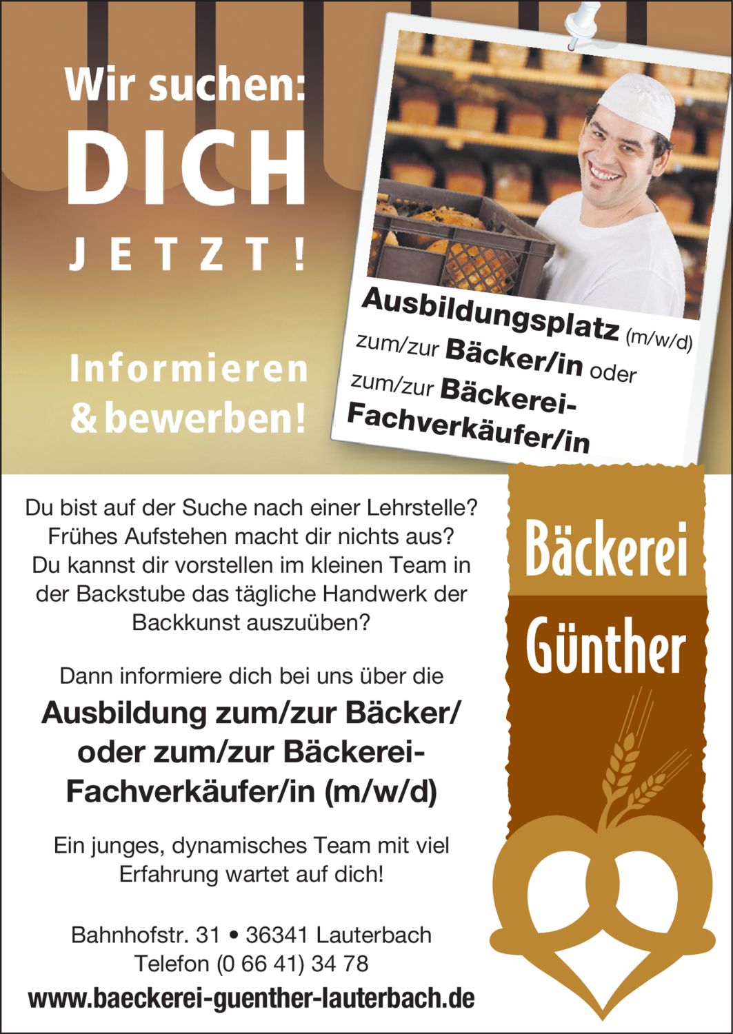 Ausbildung zum Bäcker (m/w/d)