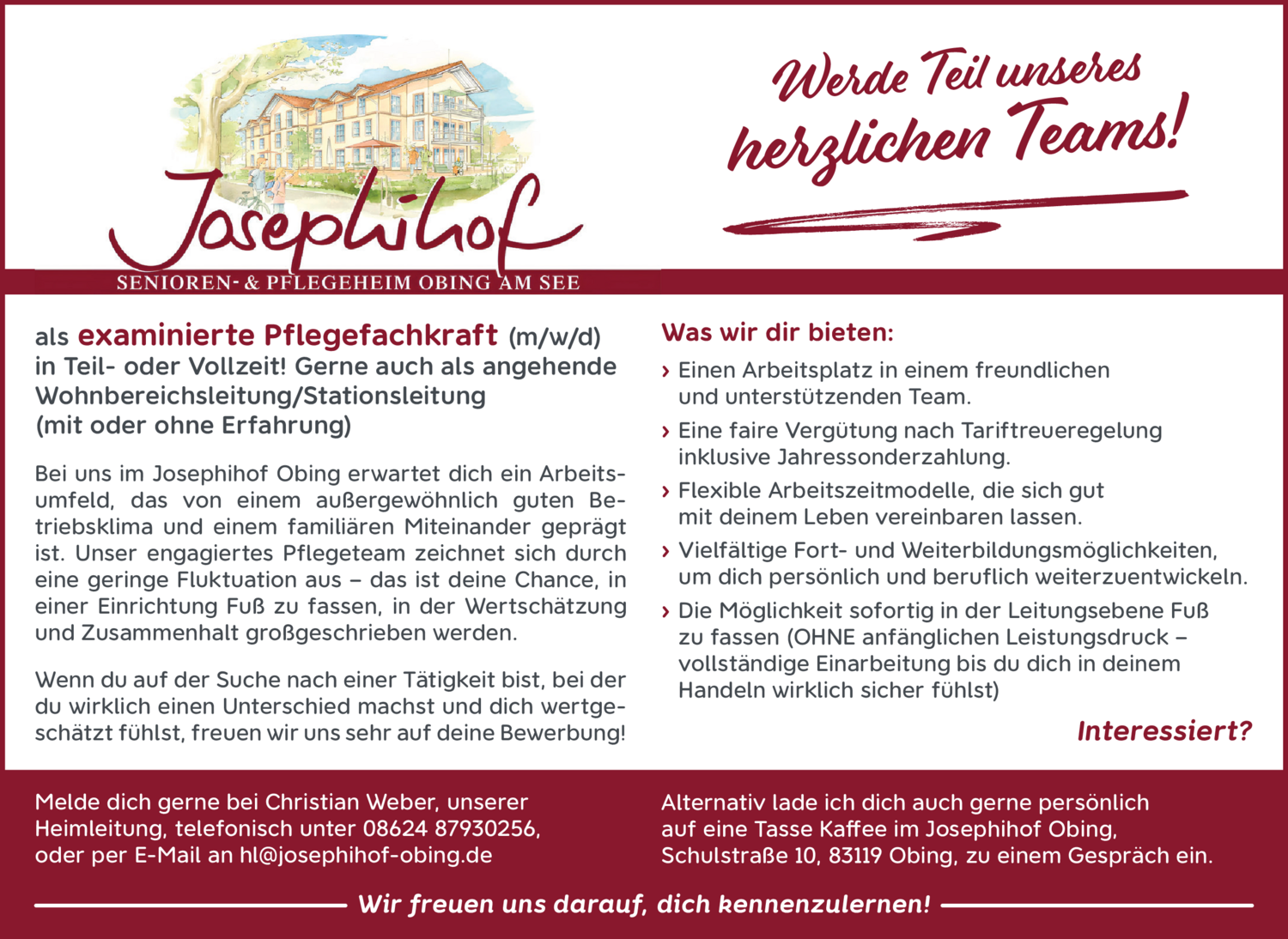 Examinierte Pflegefachkraft (m/w/d)