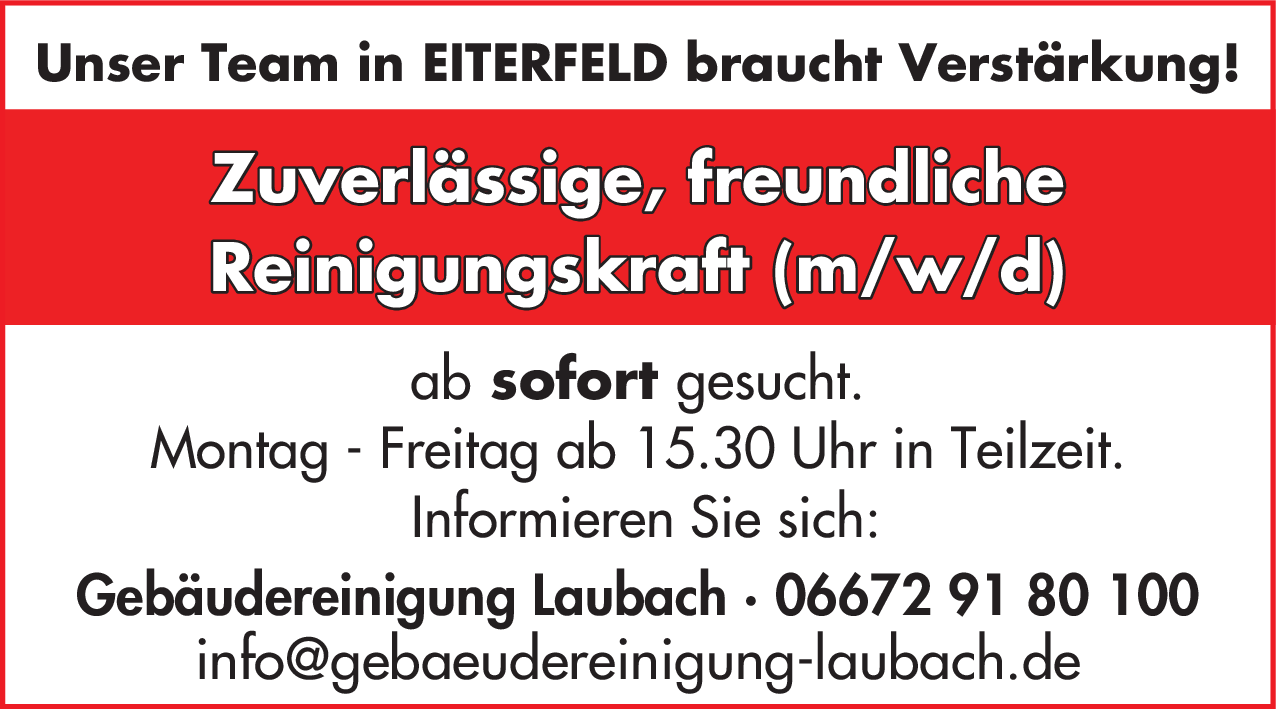 Reinigungskraft (m/w/d)