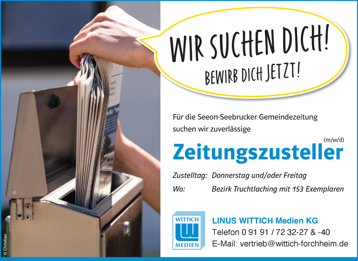 Zeitungszusteller (m/w/d)