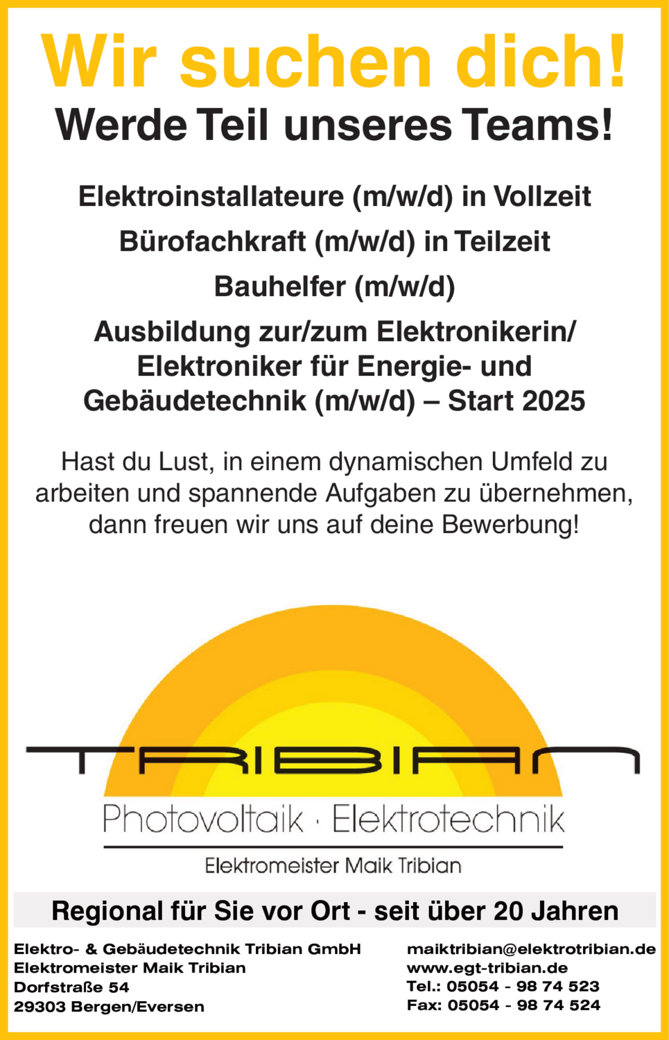 Elektroniker für Energie- und Gebäudetechnik (m/w/d)