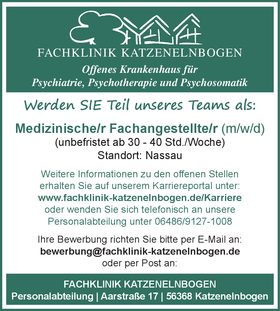 Medizinische/r Fachangestellte/r (m/w/d)