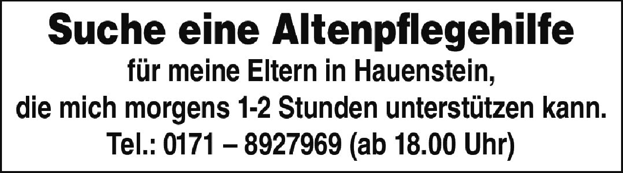 Altenpflegehilfe