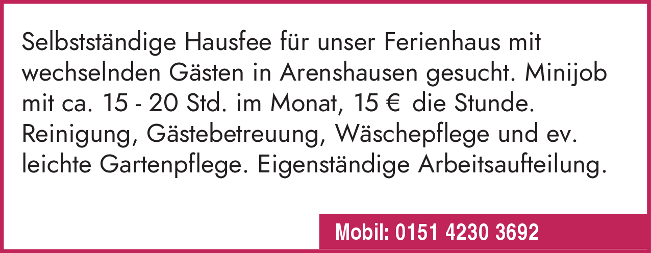 Hausfee (m/w/d)