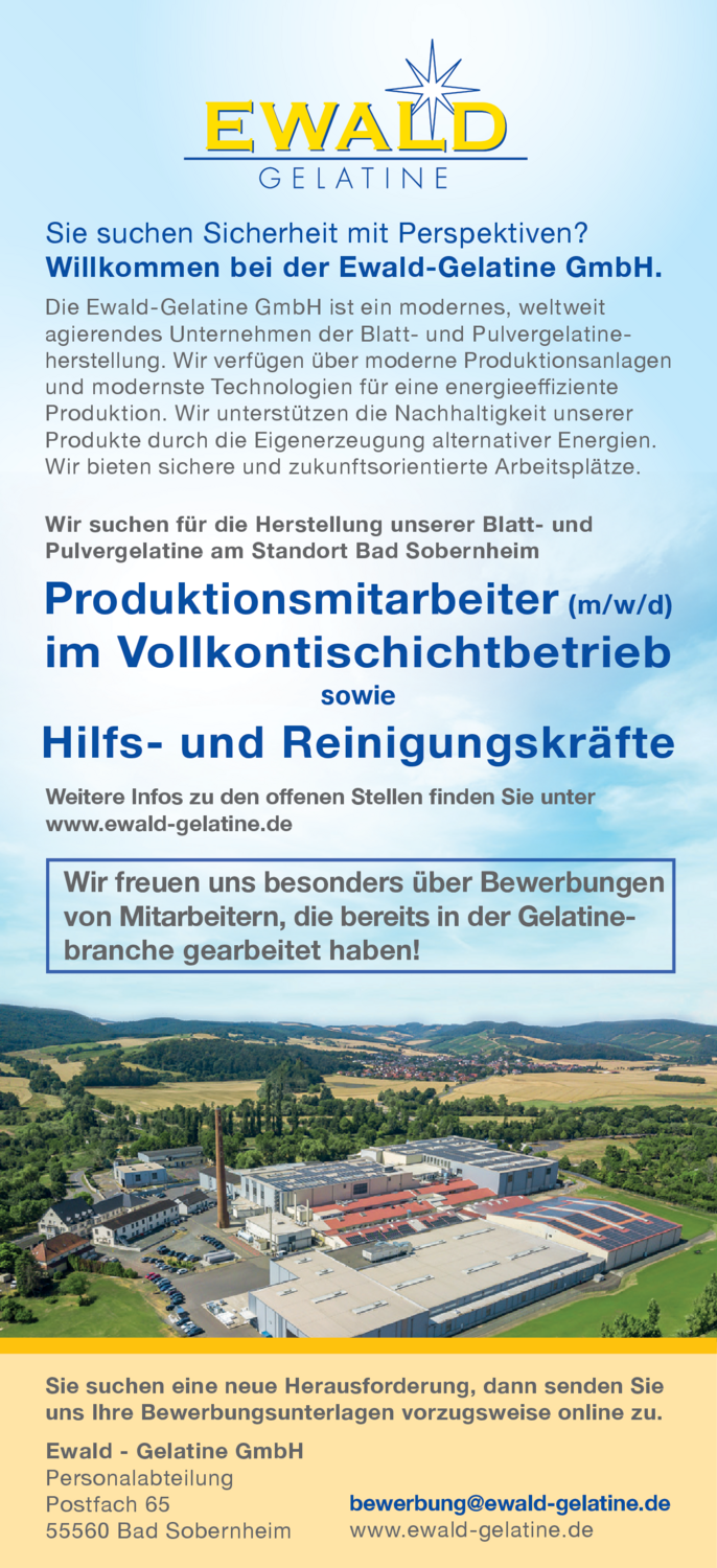 Produktionsmitarbeiter (m/w/d)