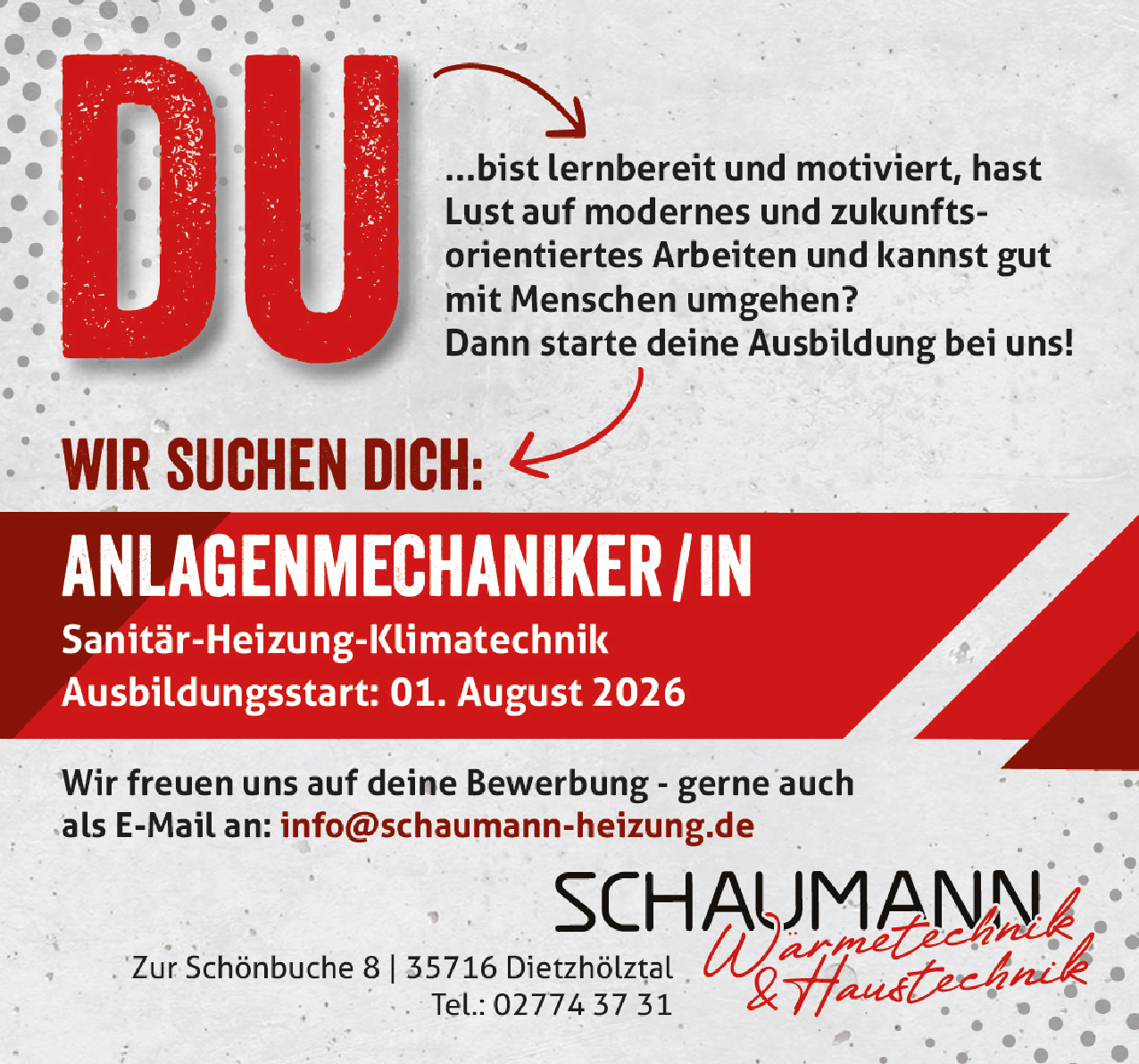 Anlagenmechaniker/in (m/w/d)