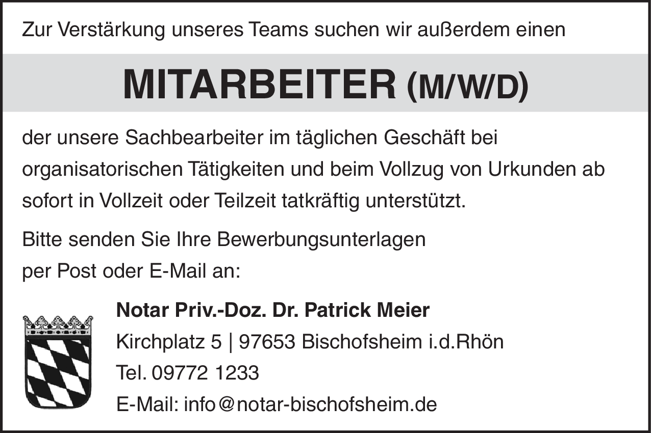 Mitarbeiter (m/w/d)