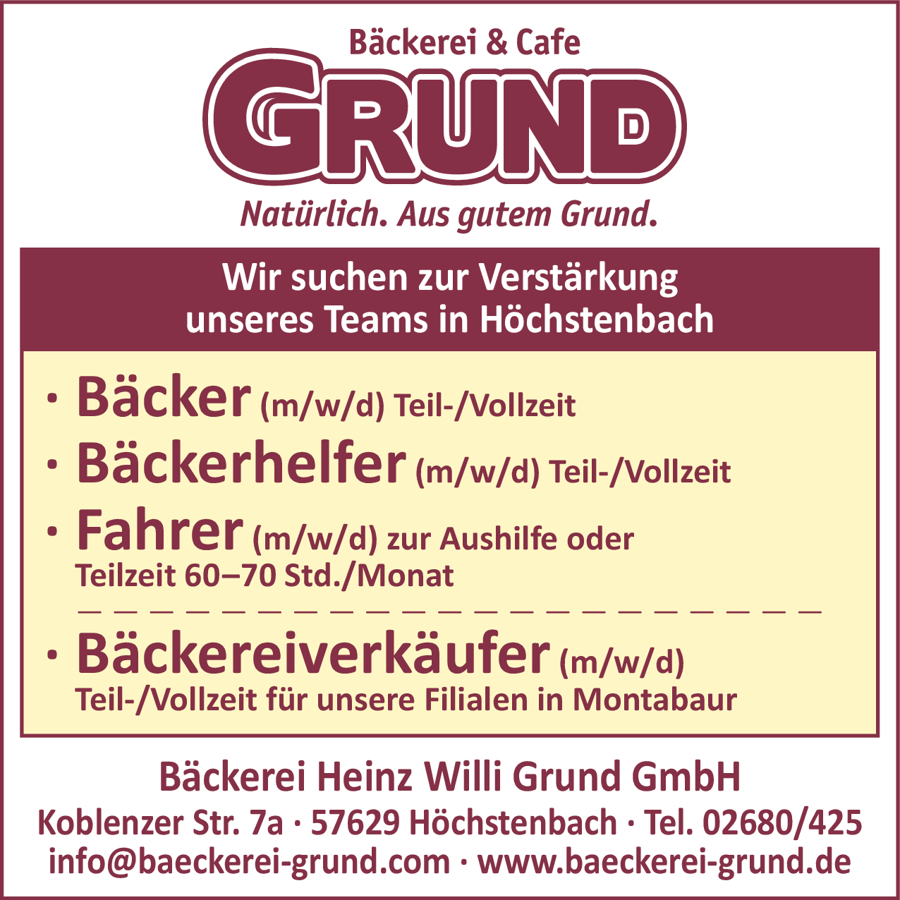 Fahrer (m/w/d) zur Aushilfe oder Teilzeit