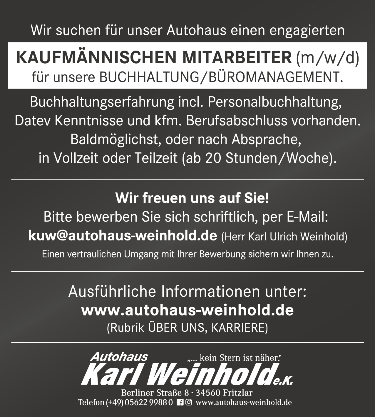 Kaufmännischer Mitarbeiter (m/w/d)