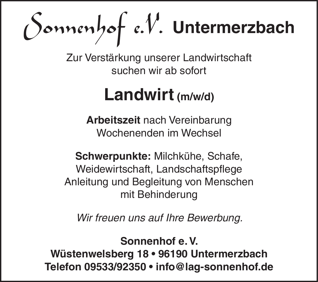 Landwirt (m/w/d)