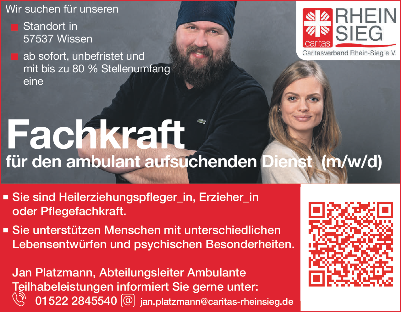 Fachkraft für den ambulant aufsuchenden Dienst (m/w/d)