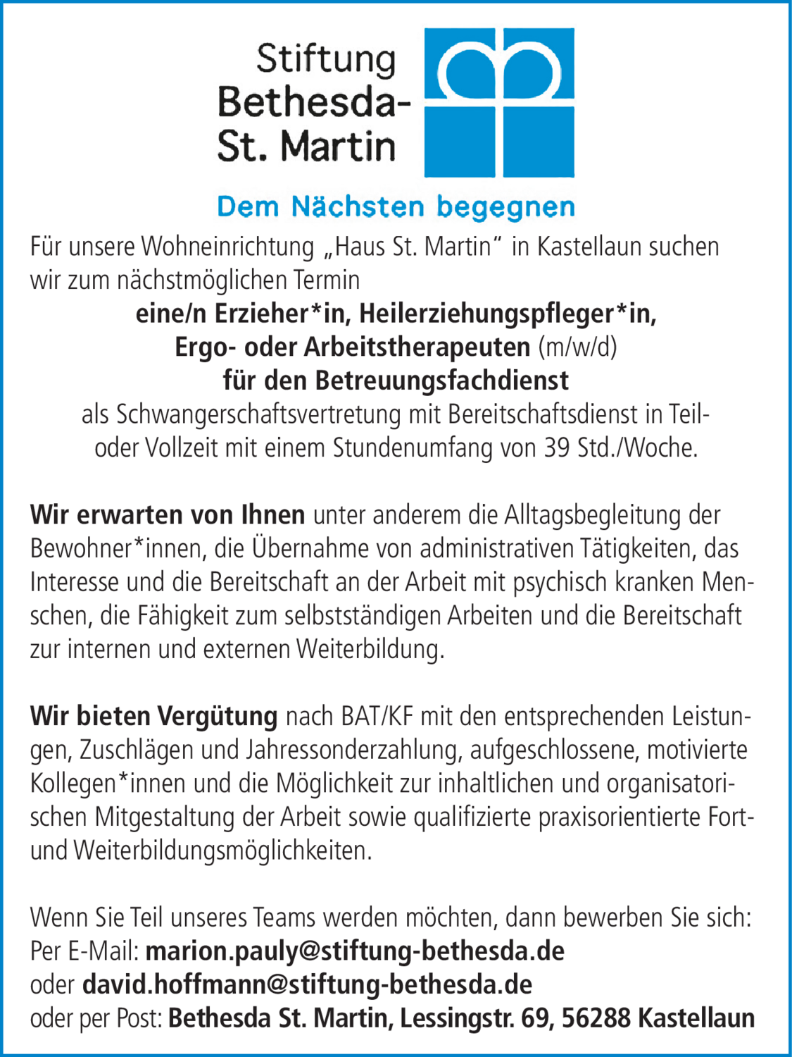 Heilerziehungspfleger (m/w/d)