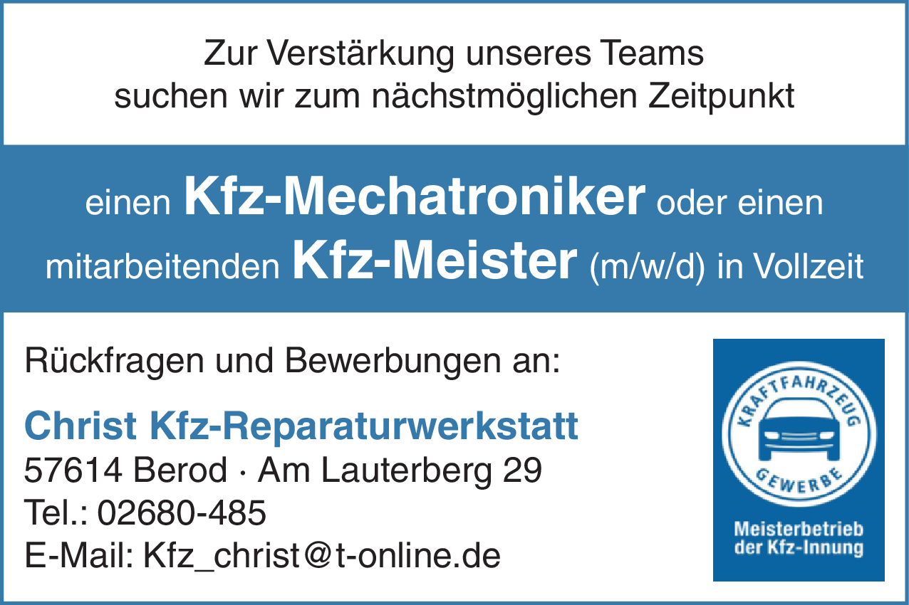 Kfz-Meister (m/w/d)