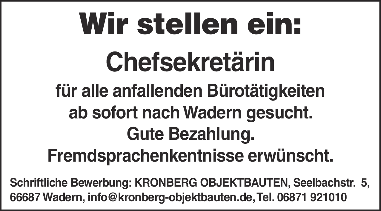 Chefsekretärin