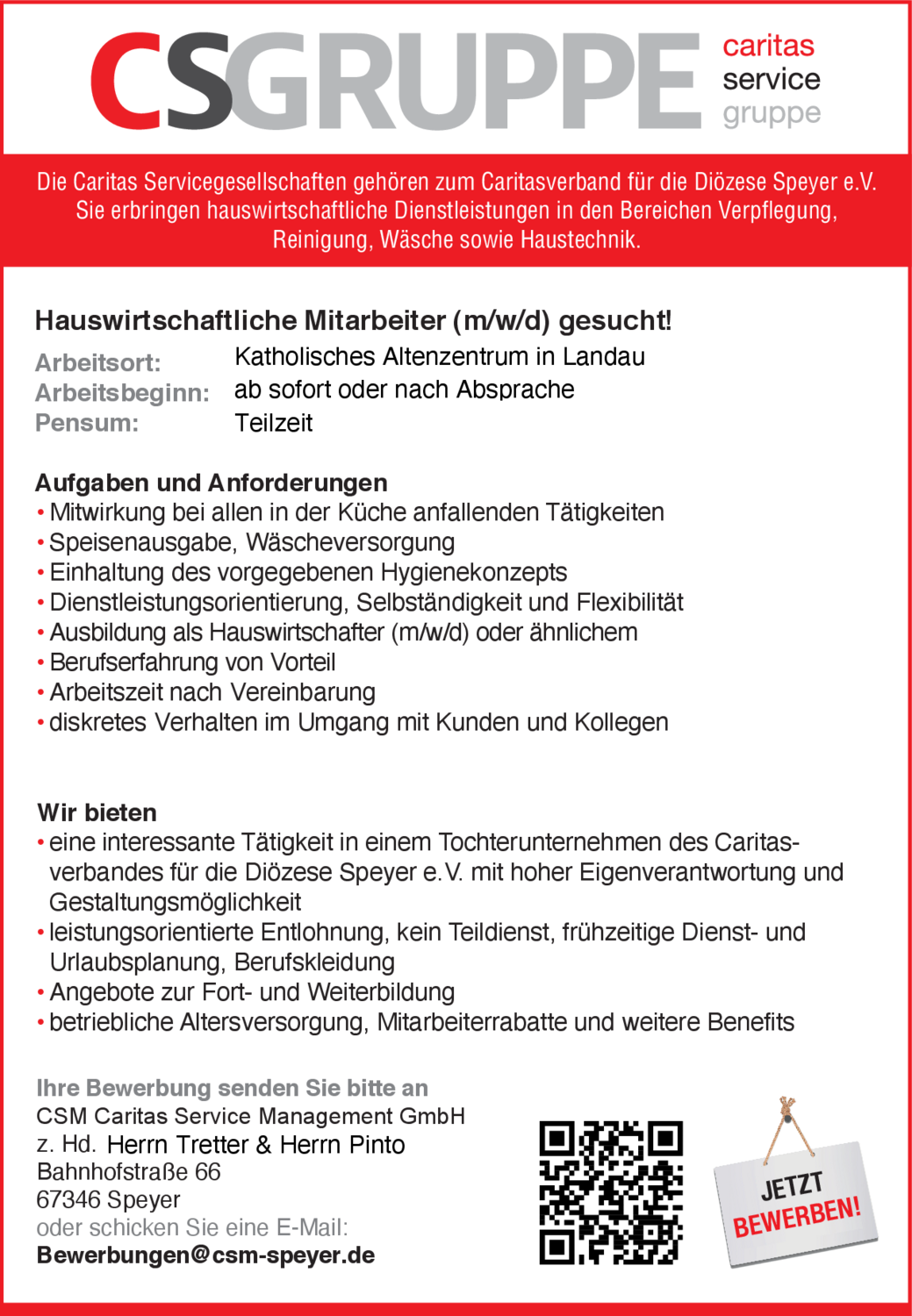 Hauswirtschaftlicher Mitarbeiter (m/w/d)