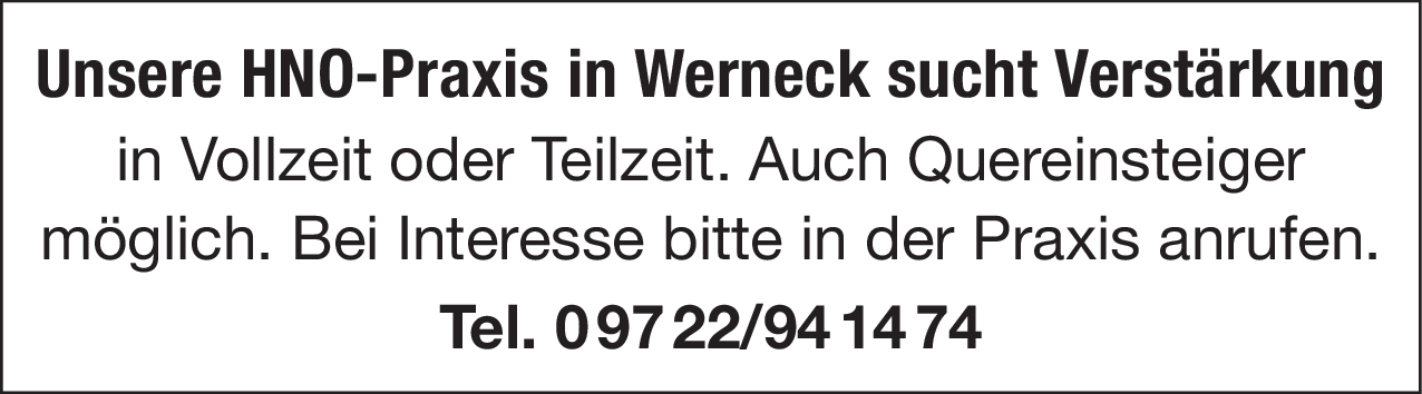 Verstärkung (m/w/d)