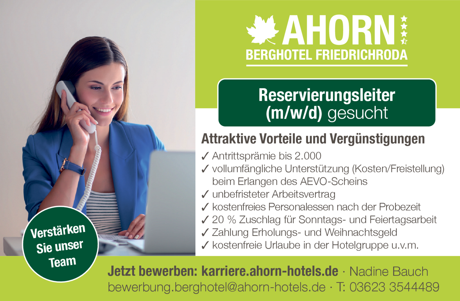 Reservierungsleiter (m/w/d)