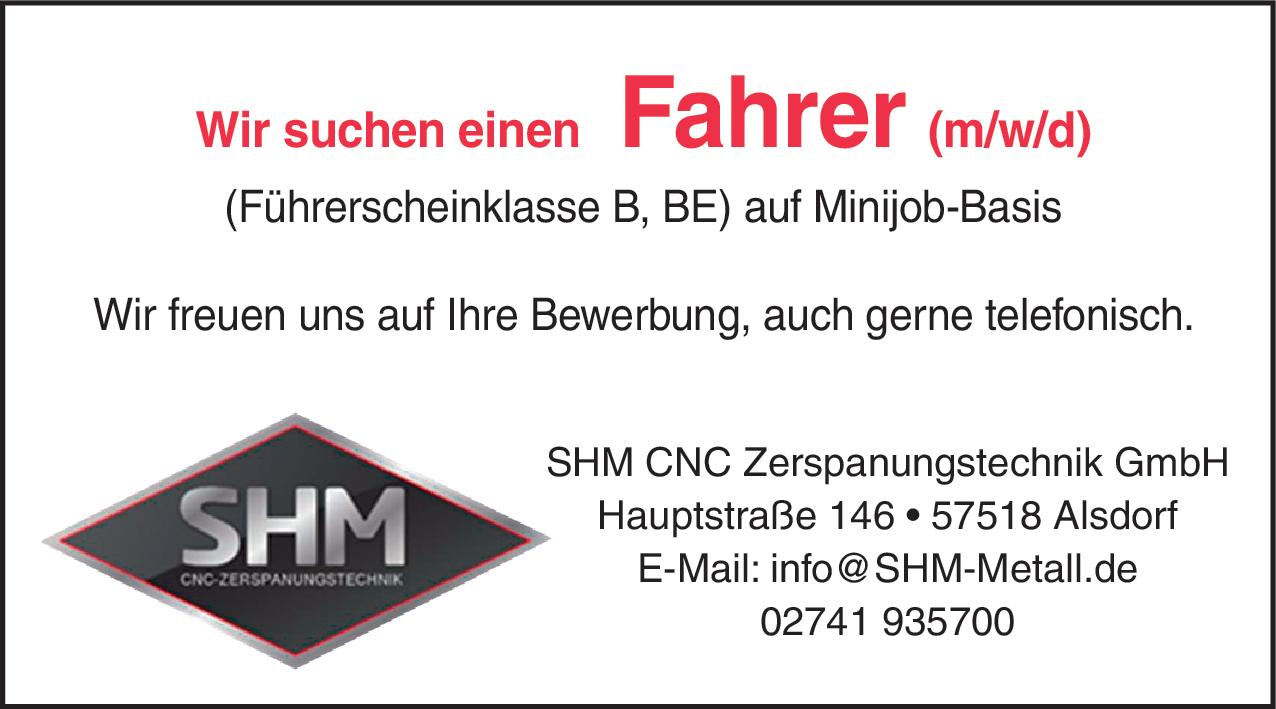 Fahrer (m/w/d)