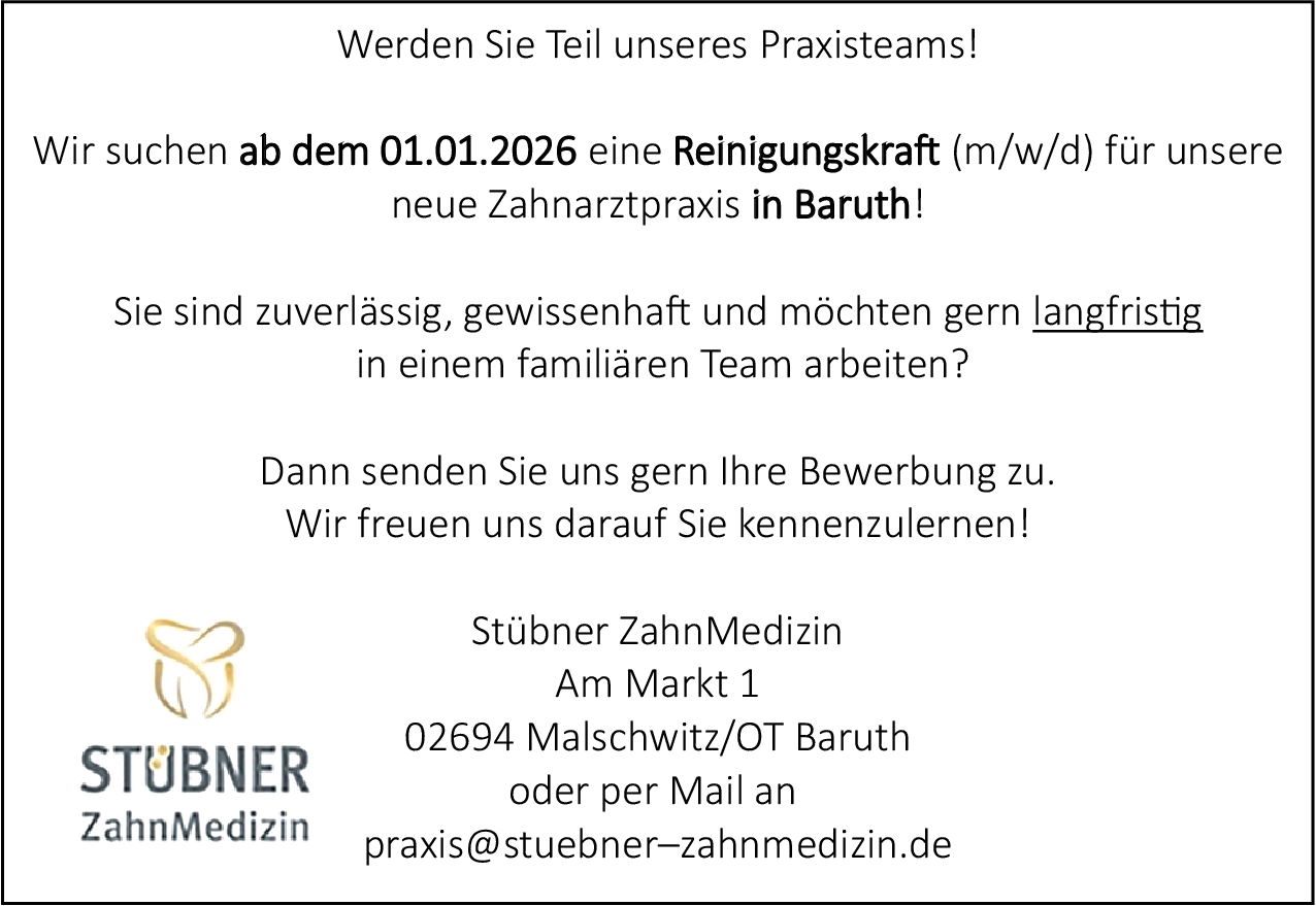 Reinigungskraft (m/w/d)