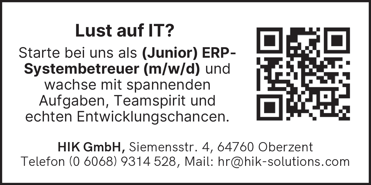 (Junior) ERP-Systembetreuer (m/w/d)