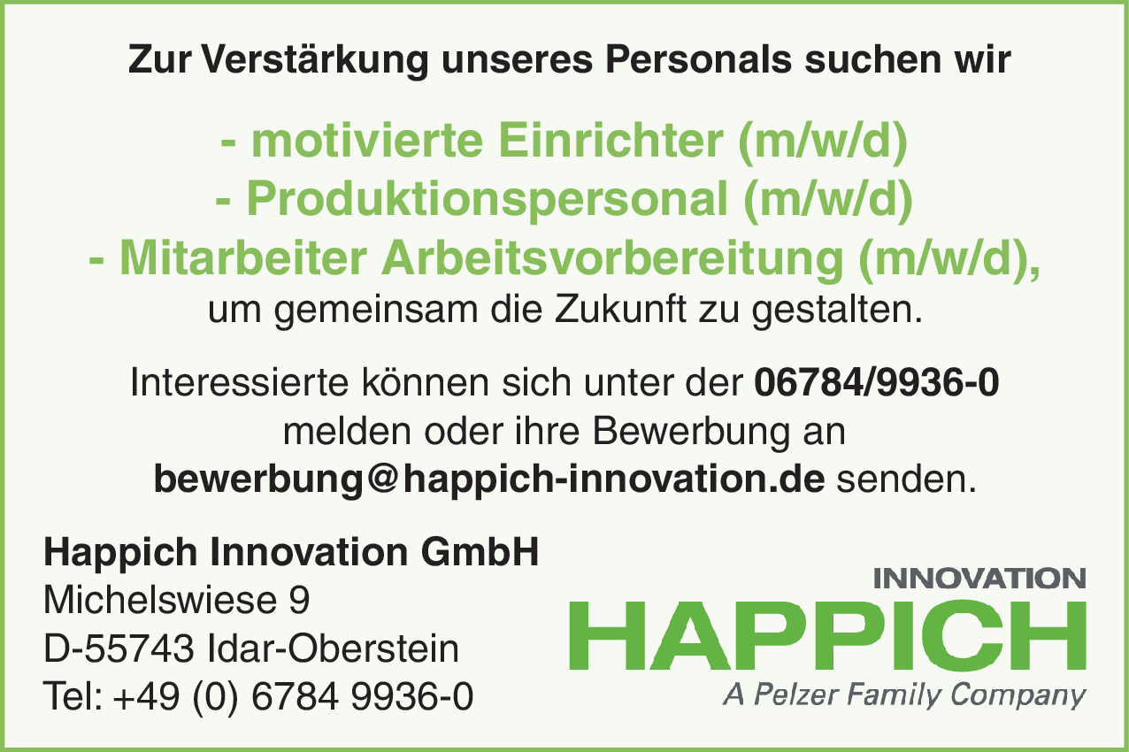 Motivierte Einrichter (m/w/d)