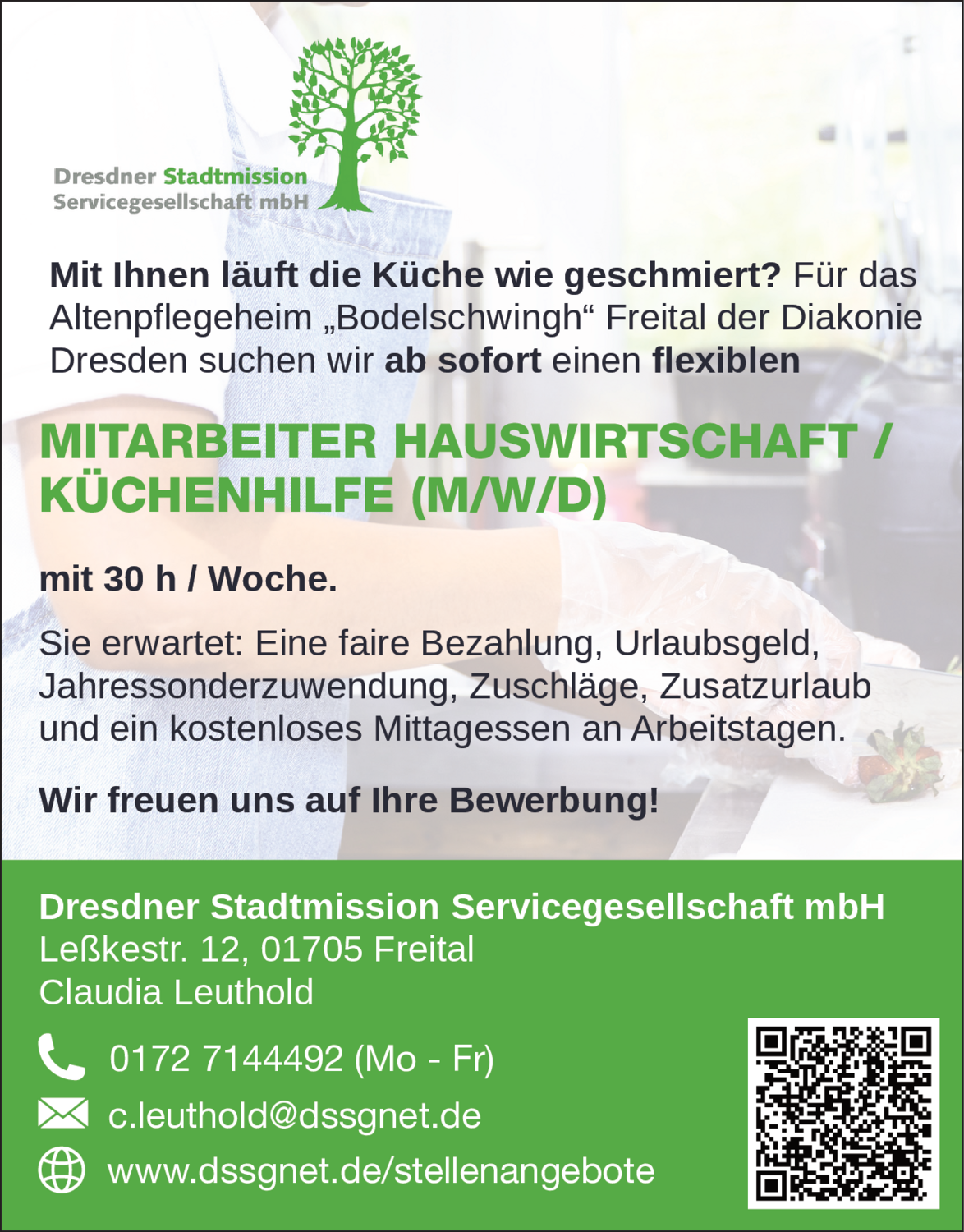 Mitarbeiter Hauswirtschaft / Küchenhilfe (m/w/d)