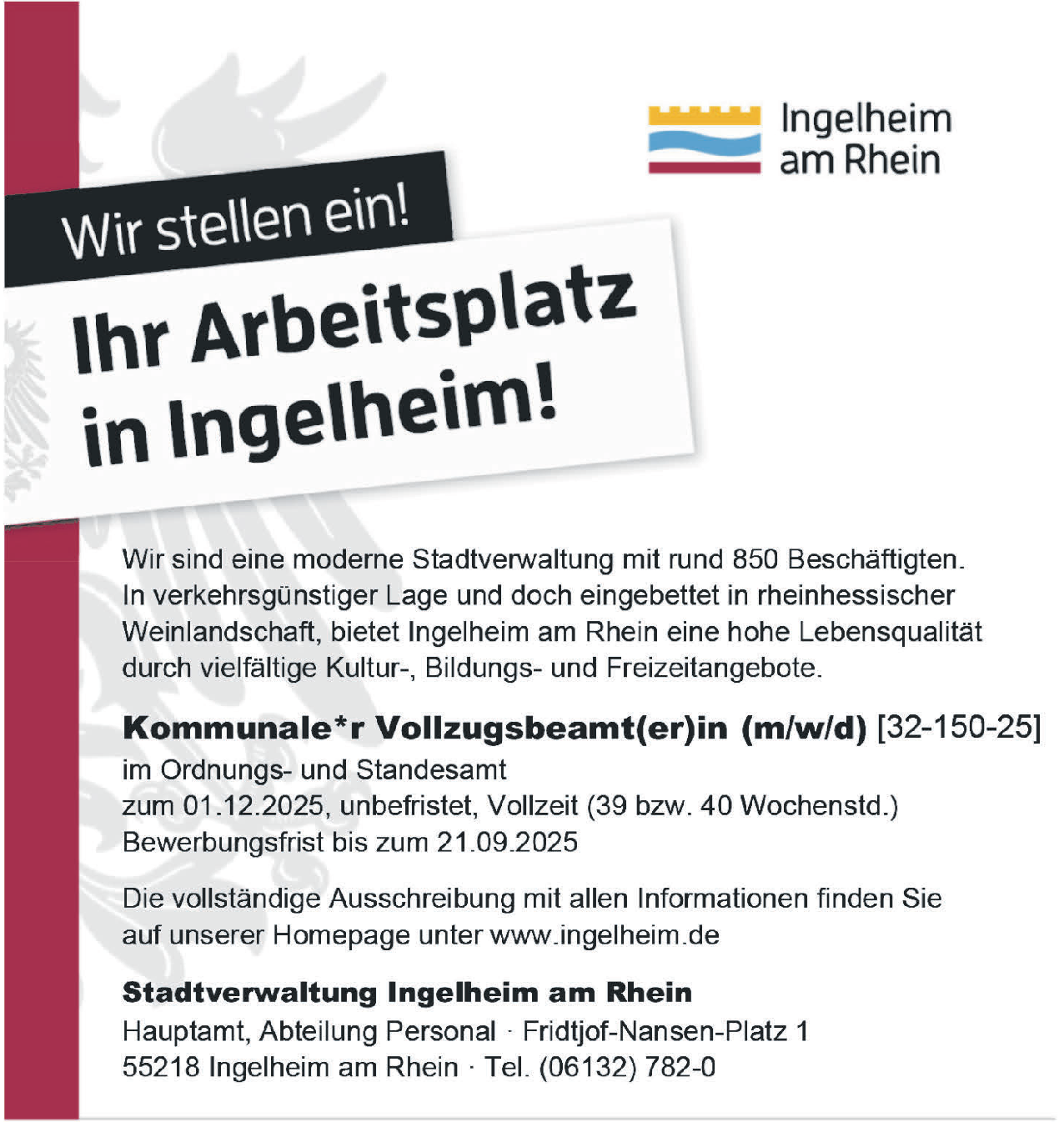 Kommunale*r Vollzugsbeamter*in (m/w/d)