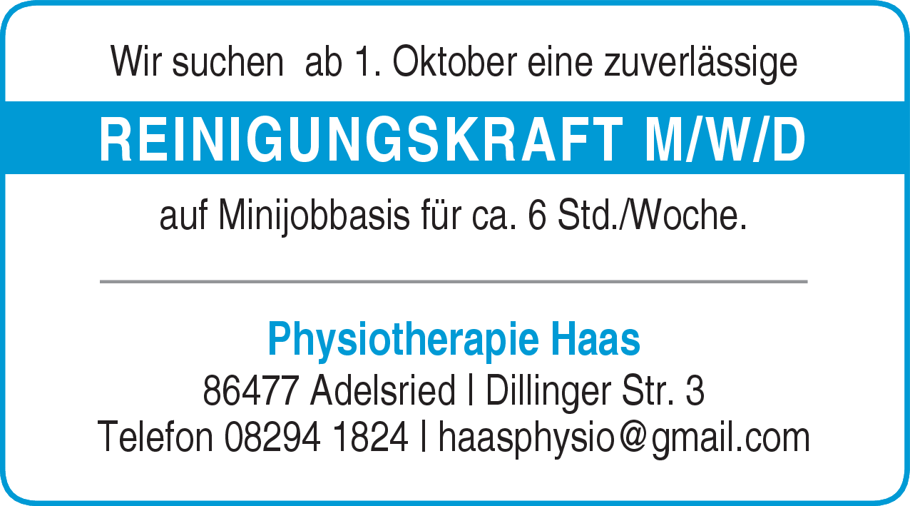 Reinigungskraft (m/w/d)