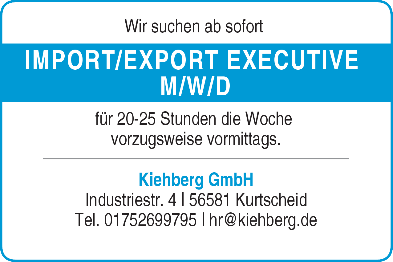 Import/Export Executive (m/w/d)