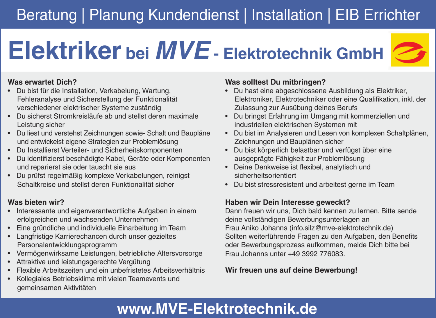 Elektriker (m/w/d)