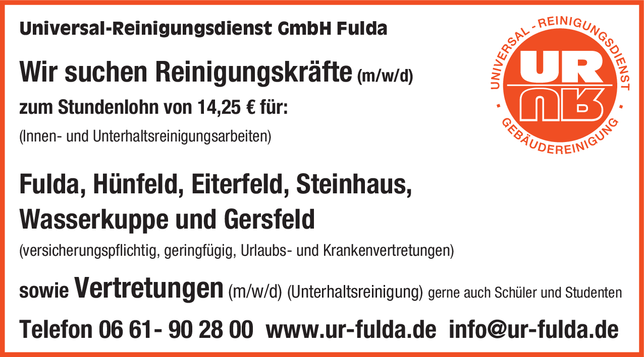 Reinigungskraft (m/w/d)