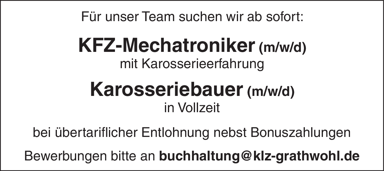 Kfz-Mechatroniker (m/w/d)