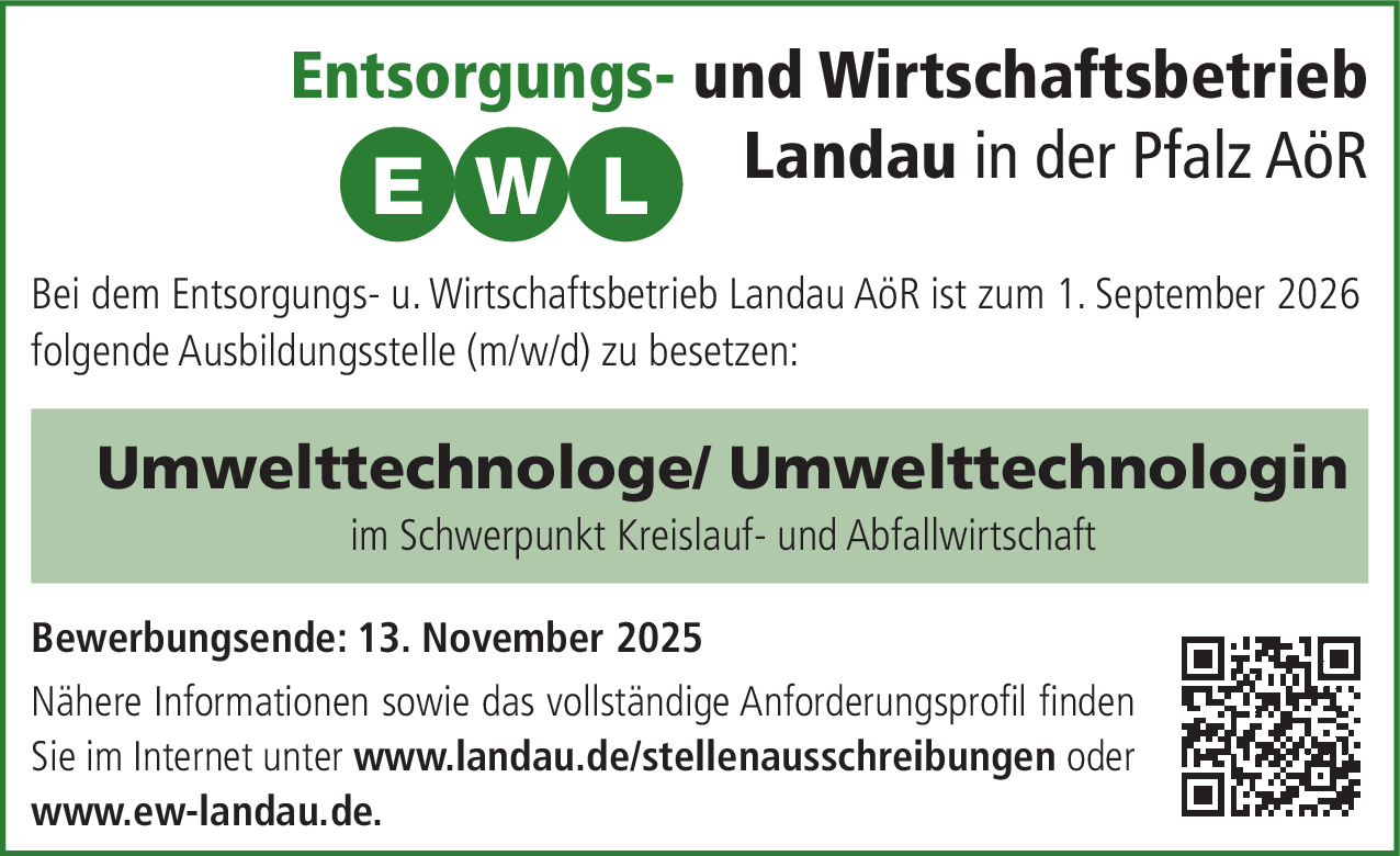 Umwelttechnologe/ Umwelttechnologin (m/w/d)