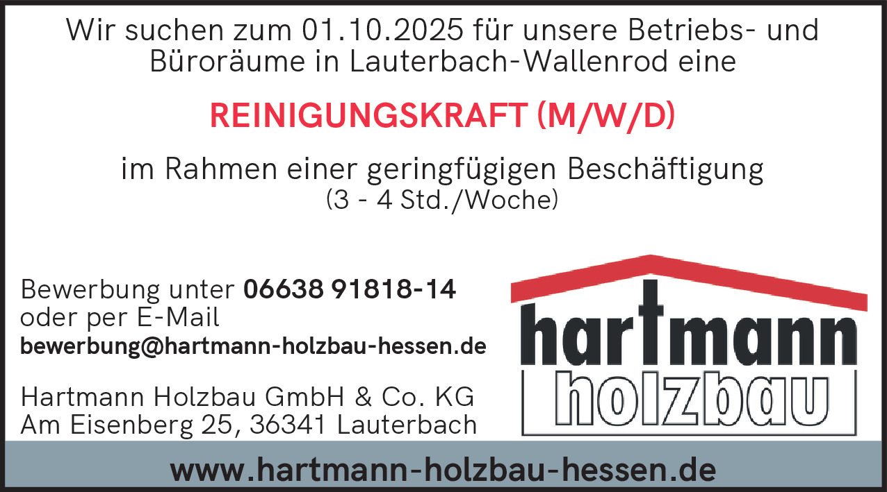 Reinigungskraft (m/w/d)