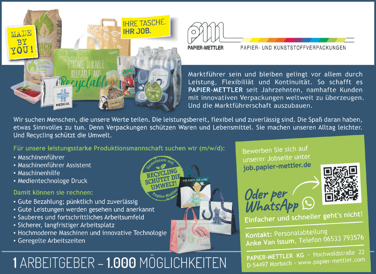 Maschinenführer Assistent (m/w/d)