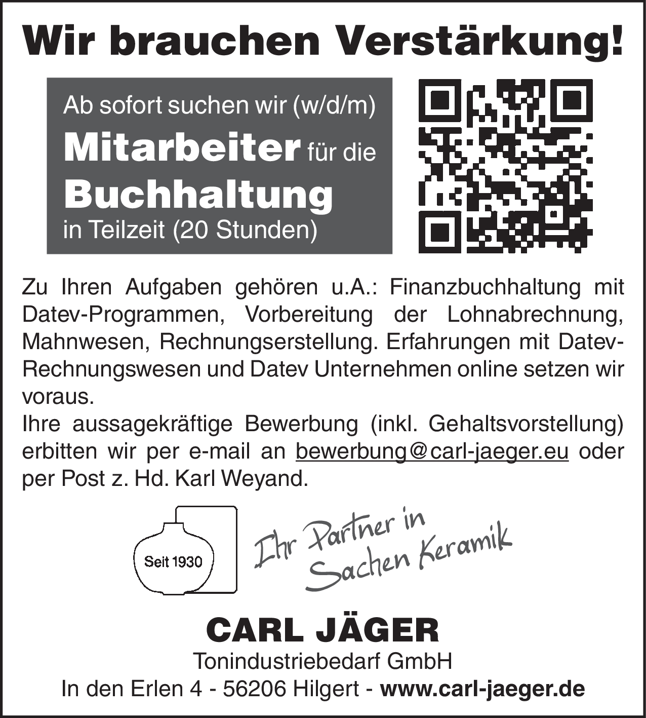 Mitarbeiter für die Buchhaltung (w/d/m)