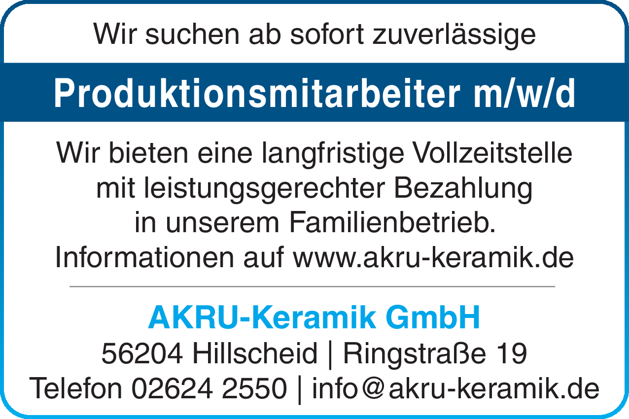 Produktionsmitarbeiter (m/w/d)
