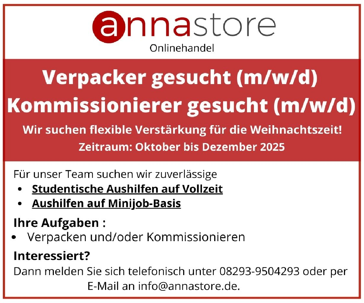 Verpacker (m/w/d)