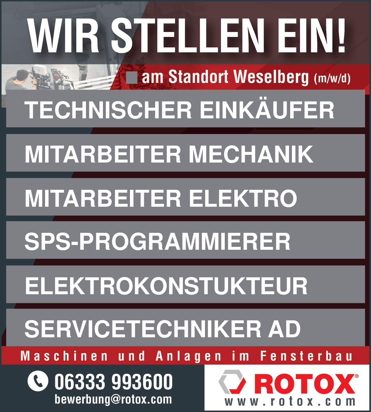 Mitarbeiter Mechanik (m/w/d)