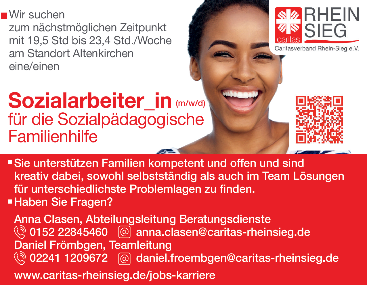 Sozialarbeiter_in für die Sozialpädagogische Familienhilfe (m/w/d)